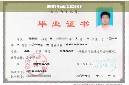 猪圈修补证明及状况说明