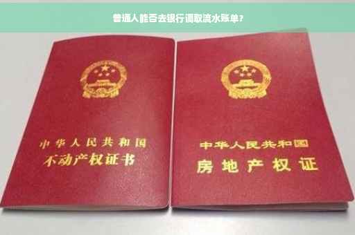 普通人能否去银行调取流水账单？