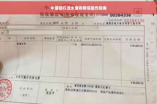 中国银行流水查看明细操作指南