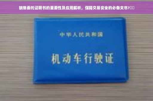 销售委托证明书的重要性及应用解析，保障交易安全的必备文书?⚡️
