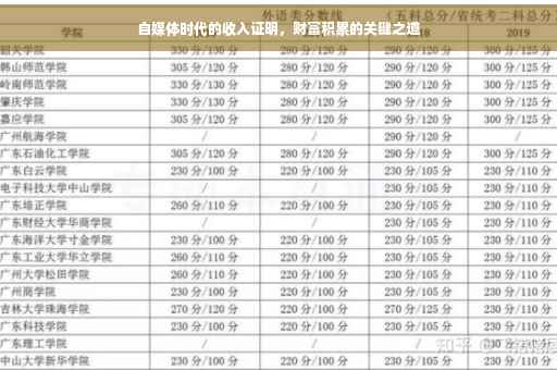自媒体时代的收入证明，财富积累的关键之道