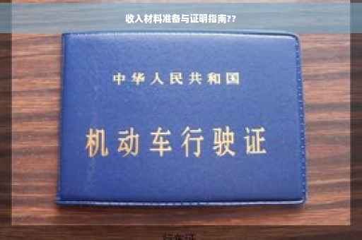 收入材料准备与证明指南??