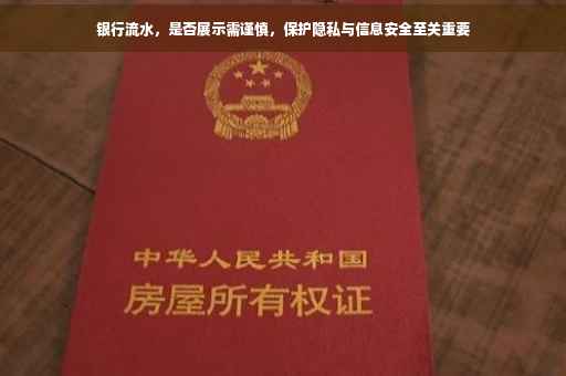 银行流水，是否展示需谨慎，保护隐私与信息安全至关重要