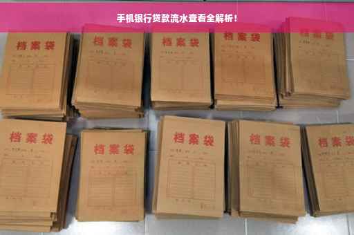 手机银行贷款流水查看全解析！