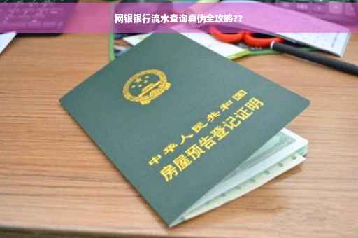 网银银行流水查询真伪全攻略??