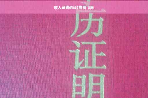 收入证明验证?蝶舞飞舞