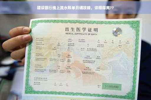 建设银行线上流水账单开通攻略，详细指南??