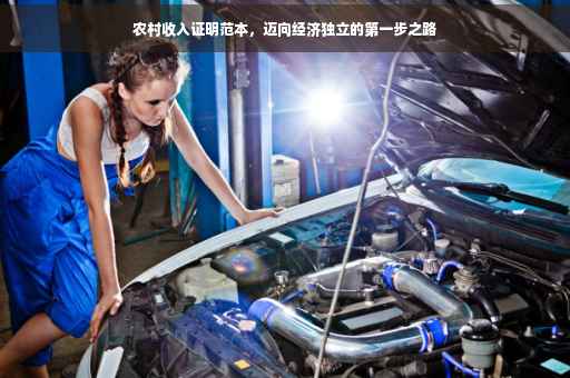 农村收入证明范本，迈向经济独立的第一步之路