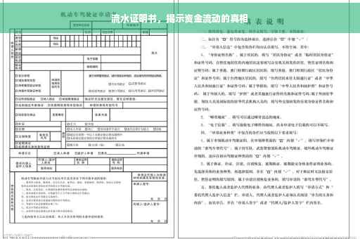 流水证明书，揭示资金流动的真相