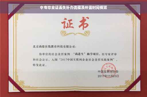 中专毕业证丢失补办流程及所需时间概览