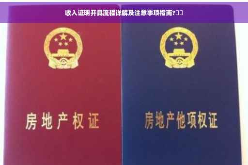 收入证明开具流程详解及注意事项指南?⚡️