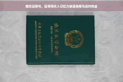 健忘证明书，探寻现代人记忆力衰退真相与应对挑战