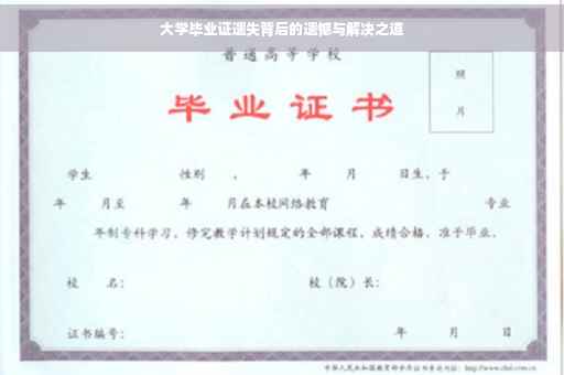 大学毕业证遗失背后的遗憾与解决之道