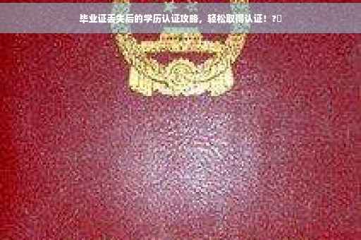 毕业证丢失后的学历认证攻略，轻松取得认证！?✨