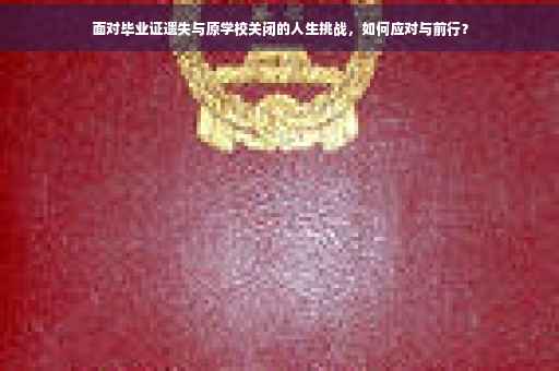 面对毕业证遗失与原学校关闭的人生挑战，如何应对与前行？