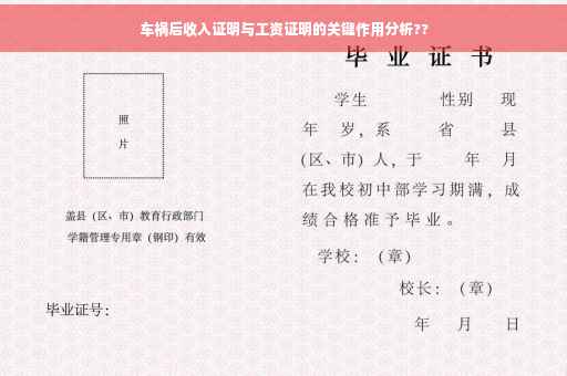 车祸后收入证明与工资证明的关键作用分析??