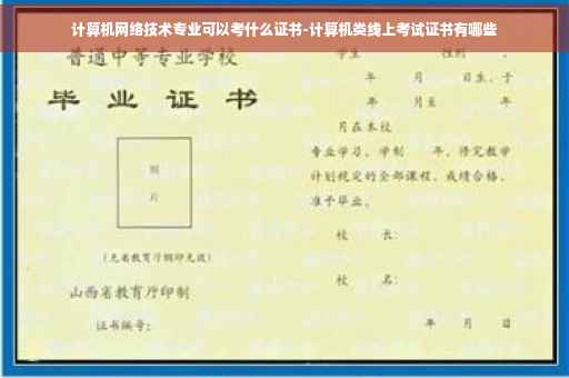 计算机网络技术专业可以考什么证书-计算机类线上考试证书有哪些