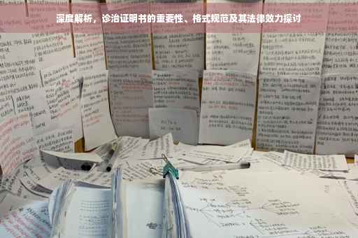 深度解析，诊治证明书的重要性、格式规范及其法律效力探讨