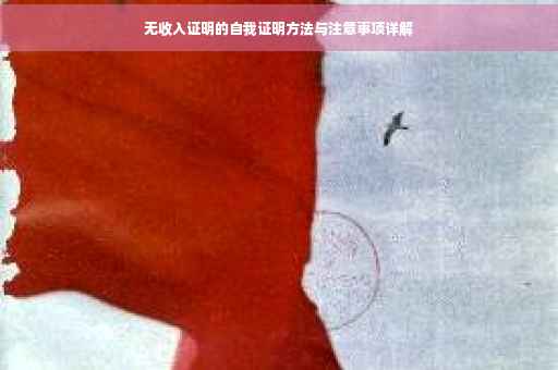 无收入证明的自我证明方法与注意事项详解