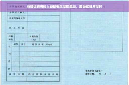 纳税证明与收入证明概念深度解读，差异解析与探讨
