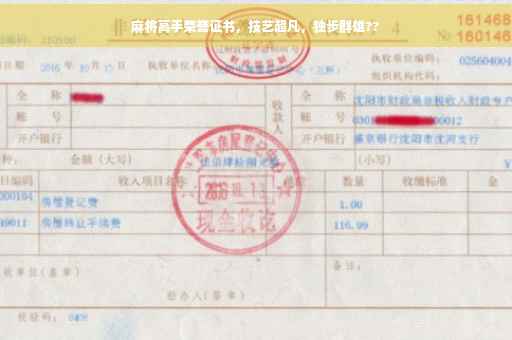 麻将高手荣誉证书，技艺超凡，独步群雄??
