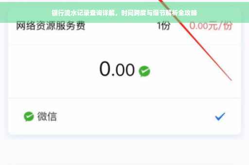 银行流水记录查询详解，时间跨度与细节解析全攻略