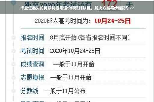 毕业证丢失如何顺利报考造价师资格认证，解决方案与步骤指引??