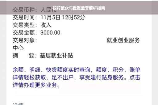 银行流水与做账差异解析指南