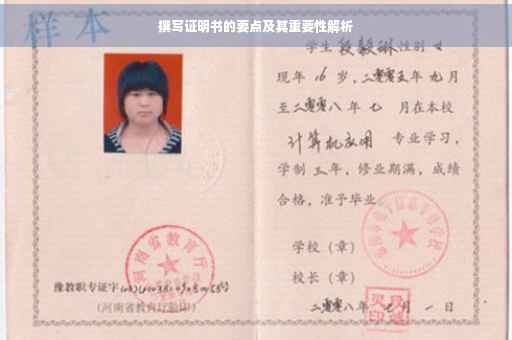 撰写证明书的要点及其重要性解析