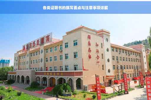 各类证明书的撰写要点与注意事项详解