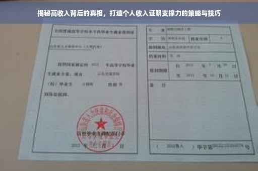 揭秘高收入背后的真相，打造个人收入证明支撑力的策略与技巧