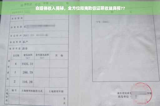 自媒体收入揭秘，全方位指南助你证明收益真相??