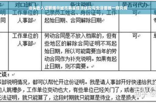 泊头收入证明揭示城市真实经济状况与生活面貌一窥究竟