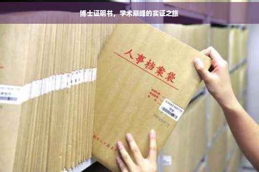 博士证明书，学术巅峰的实证之旅