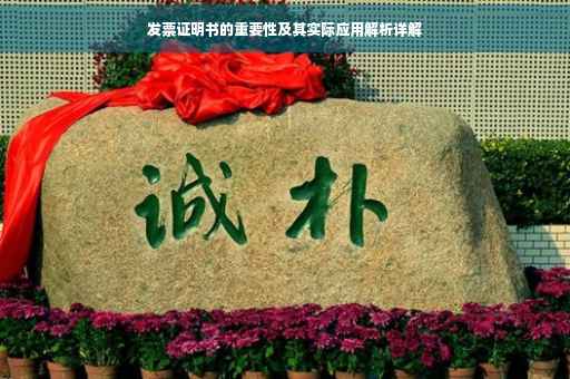 发票证明书的重要性及其实际应用解析详解