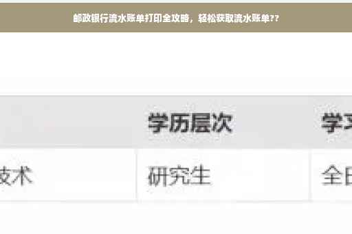 邮政银行流水账单打印全攻略，轻松获取流水账单??