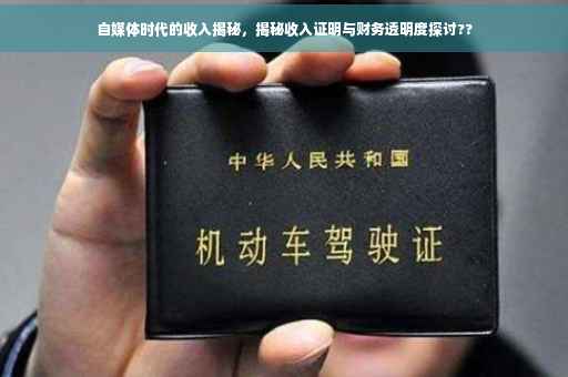自媒体时代的收入揭秘，揭秘收入证明与财务透明度探讨??