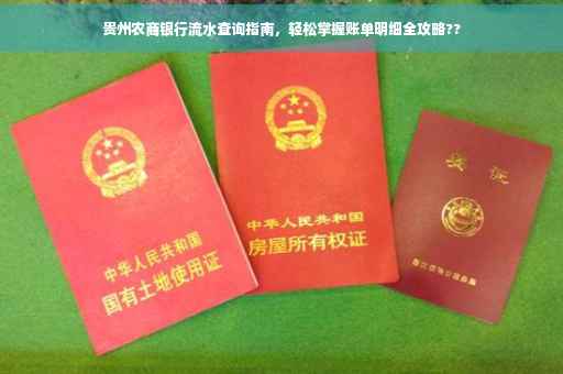 贵州农商银行流水查询指南，轻松掌握账单明细全攻略??