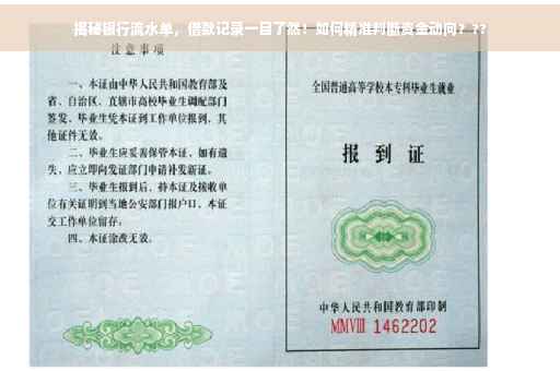 揭秘银行流水单，借款记录一目了然！如何精准判断资金动向？??