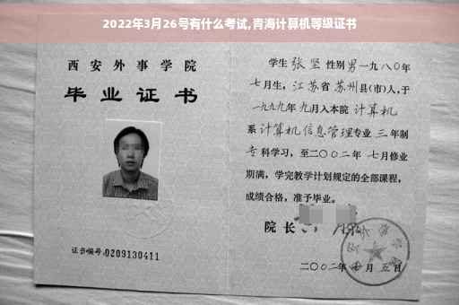 2022年3月26号有什么考试,青海计算机等级证书