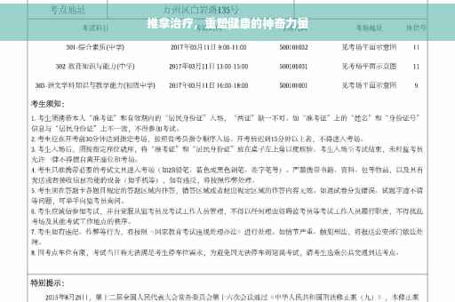 推拿治疗,重塑健康的神奇力量 推拿治疗,重塑健康的神奇力量