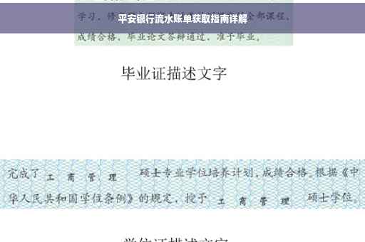 平安银行流水账单获取指南详解