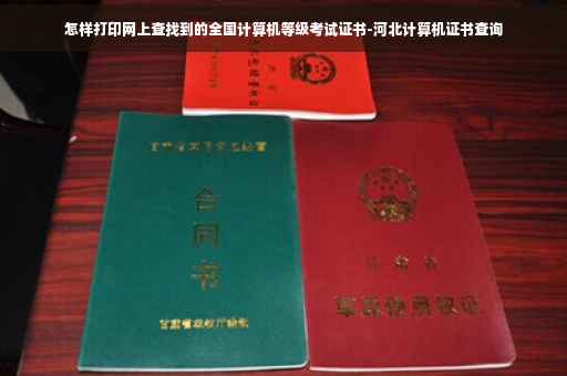 怎样打印网上查找到的全国计算机等级考试证书-河北计算机证书查询