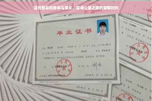 证书背后的故事与意义，探寻公益之路的荣耀时刻