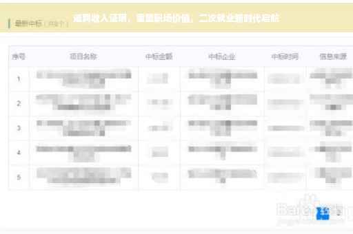 返聘收入证明，重塑职场价值，二次就业新时代启航
