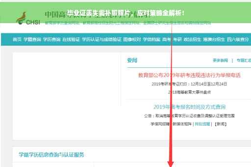 毕业证丢失需补照照片，应对策略全解析！
