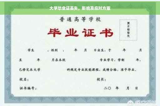 大学毕业证丢失，影响及应对方案