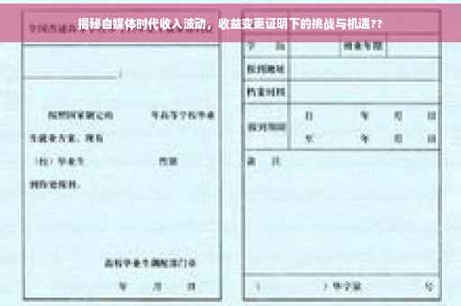 揭秘自媒体时代收入波动，收益变更证明下的挑战与机遇??