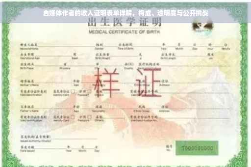 自媒体作者的收入证明表单详解，构成、透明度与公开挑战