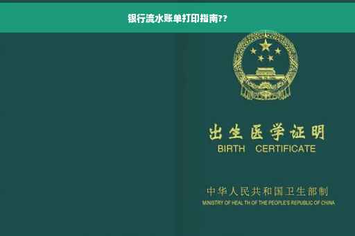 银行流水账单打印指南??